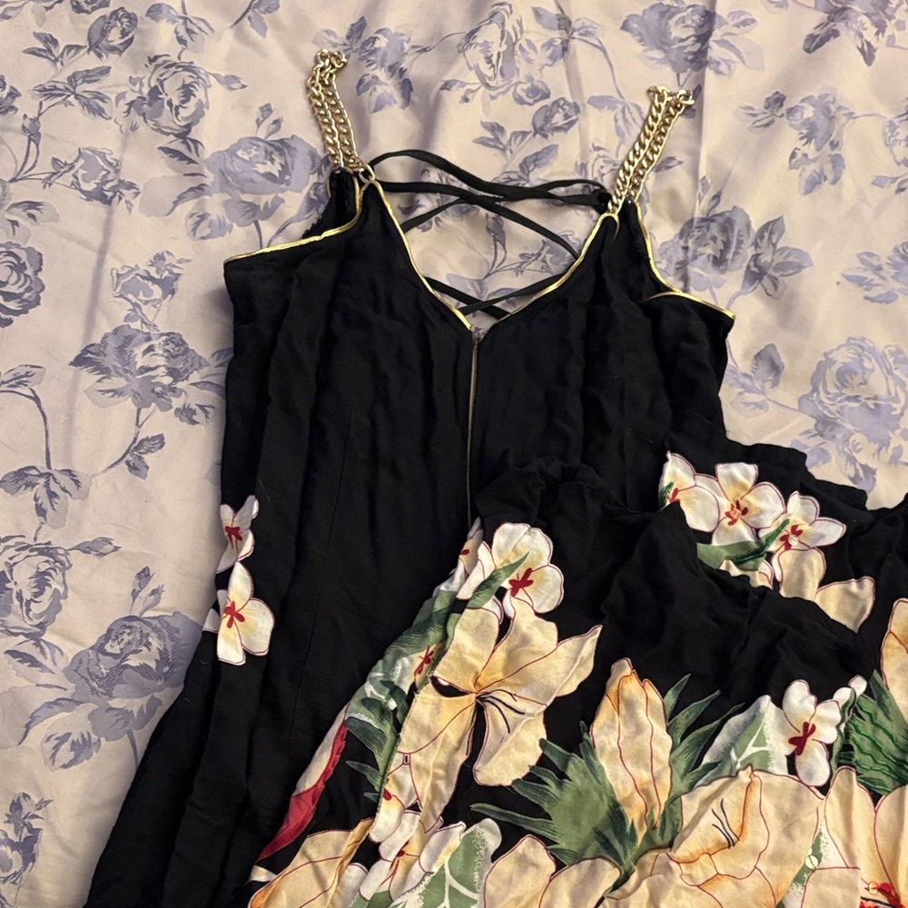 Floral Black Jumpsuit - Picture 12 of 14